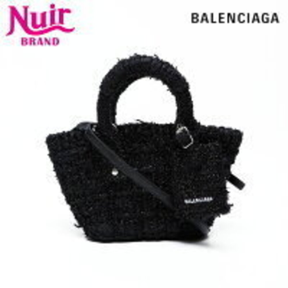 Balenciaga Bistro XXS Glitter Handbag Black